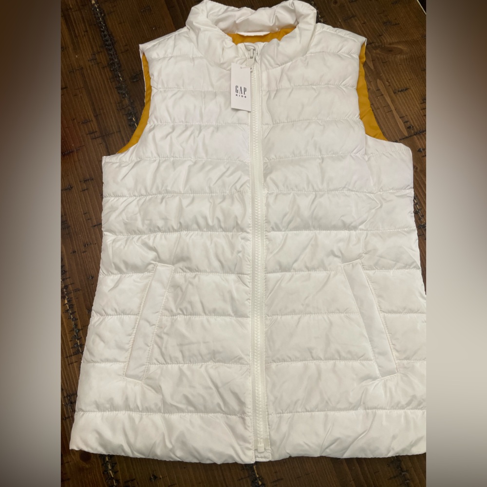 GAP Kids White Puffer Vest